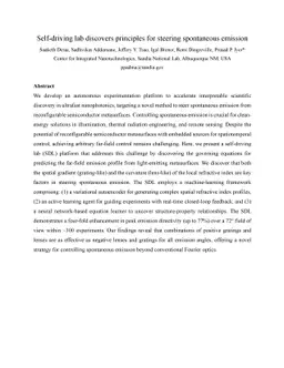 Self-driving lab discovers principles for steering spontaneous emission