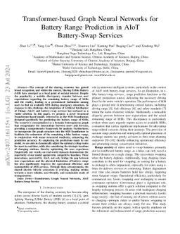 Transformer-based Graph Neural Networks for Battery Range Prediction in AIoT Battery-Swap Services