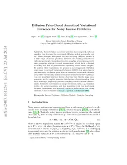 Diffusion Prior-Based Amortized Variational Inference for Noisy Inverse
  Problems
