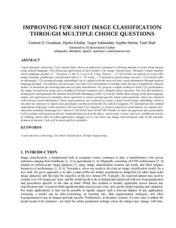 Improved Few-Shot Image Classification Through Multiple-Choice Questions