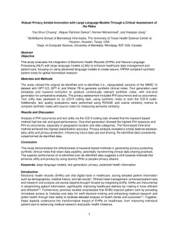 Robust Privacy Amidst Innovation with Large Language Models Through a
  Critical Assessment of the Risks