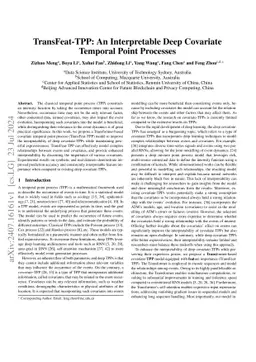 TransFeat-TPP: An Interpretable Deep Covariate Temporal Point Processes