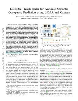 LiCROcc: Teach Radar for Accurate Semantic Occupancy Prediction using
  LiDAR and Camera