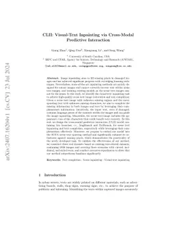CLII: Visual-Text Inpainting via Cross-Modal Predictive Interaction