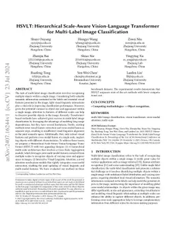 HSVLT: Hierarchical Scale-Aware Vision-Language Transformer for
  Multi-Label Image Classification