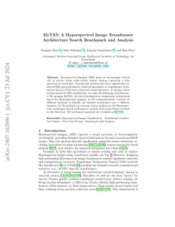 HyTAS: A Hyperspectral Image Transformer Architecture Search Benchmark
  and Analysis