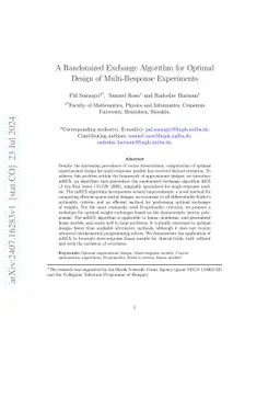 A Randomized Exchange Algorithm for Optimal Design of Multi-Response
  Experiments