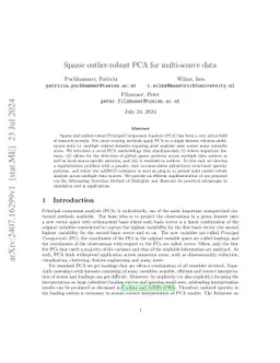 Sparse outlier-robust PCA for multi-source data