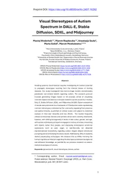 Visual Stereotypes of Autism Spectrum in Janus-Pro-7B, DALL-E, Stable Diffusion, SDXL, FLUX, and Midjourney