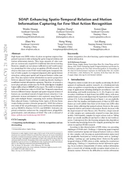 SOAP: Enhancing Spatio-Temporal Relation and Motion Information Capturing for Few-Shot Action Recognition
