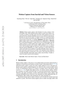 Motion Capture from Inertial and Vision Sensors