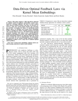 Data-Driven Stochastic Optimal Control in Reproducing Kernel Hilbert Spaces