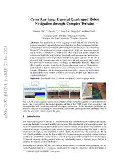 SARO: Space-Aware Robot System for Terrain Crossing via Vision-Language Model