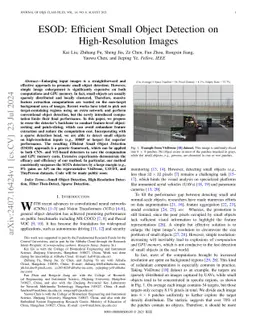 ESOD: Efficient Small Object Detection on High-Resolution Images
