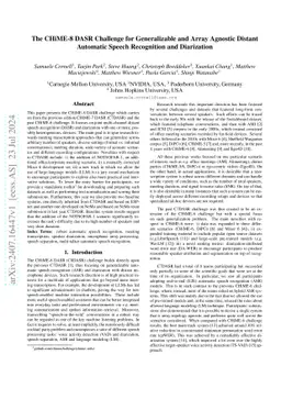The CHiME-8 DASR Challenge for Generalizable and Array Agnostic Distant
  Automatic Speech Recognition and Diarization