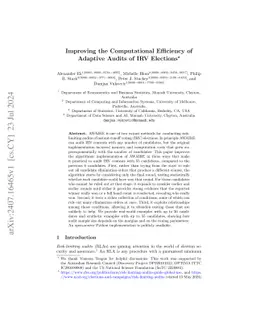 Improving the Computational Efficiency of Adaptive Audits of IRV
  Elections