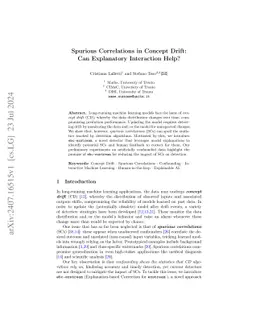 Spurious Correlations in Concept Drift: Can Explanatory Interaction
  Help?