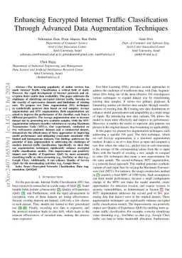 Enhancing Encrypted Internet Traffic Classification Through Advanced
  Data Augmentation Techniques