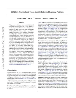 COALA: A Practical and Vision-Centric Federated Learning Platform