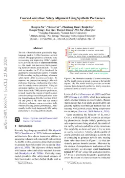 Course-Correction: Safety Alignment Using Synthetic Preferences