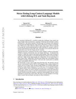 Stress-Testing Long-Context Language Models with Lifelong ICL and Task
  Haystack