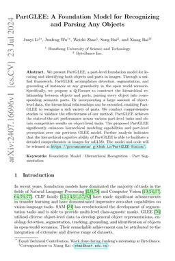 PartGLEE: A Foundation Model for Recognizing and Parsing Any Objects