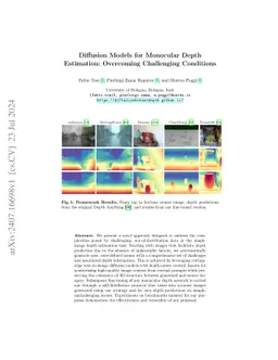 Diffusion Models for Monocular Depth Estimation: Overcoming Challenging
  Conditions