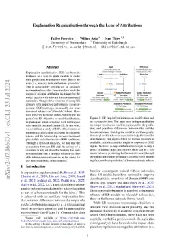 Explanation Regularisation through the Lens of Attributions