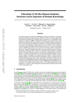 Structure-aware Domain Knowledge Injection for Large Language Models