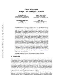 What Matters in Range View 3D Object Detection