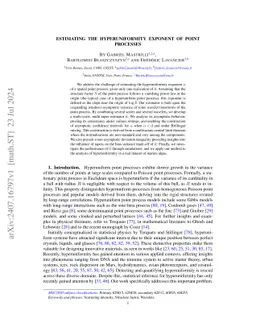 Estimating the hyperuniformity exponent of point processes