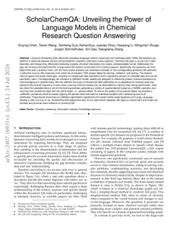 ScholarChemQA: Unveiling the Power of Language Models in Chemical
  Research Question Answering