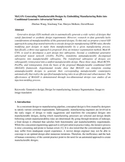 McGAN: Generating Manufacturable Designs by Embedding Manufacturing
  Rules into Conditional Generative Adversarial Network