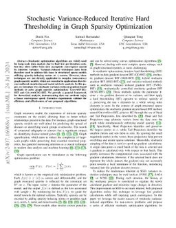 Stochastic Variance-Reduced Iterative Hard Thresholding in Graph
  Sparsity Optimization