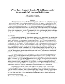 A Voter-Based Stochastic Rejection-Method Framework for Asymptotically Safe Language Model Outputs