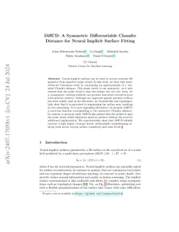 DiffCD: A Symmetric Differentiable Chamfer Distance for Neural Implicit
  Surface Fitting