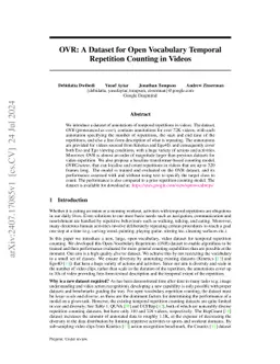 OVR: A Dataset for Open Vocabulary Temporal Repetition Counting in
  Videos