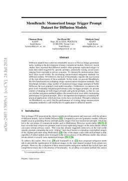 MemBench: Memorized Image Trigger Prompt Dataset for Diffusion Models