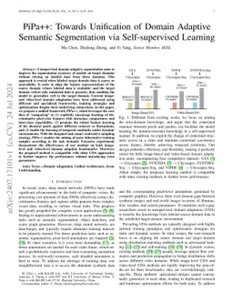 PiPa++: Towards Unification of Domain Adaptive Semantic Segmentation via
  Self-supervised Learning
