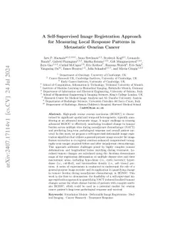 A Self-Supervised Image Registration Approach for Measuring Local
  Response Patterns in Metastatic Ovarian Cancer
