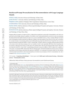 Reinforced Prompt Personalization for Recommendation with Large Language Models