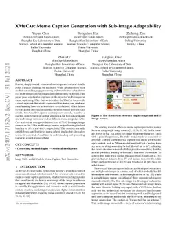XMeCap: Meme Caption Generation with Sub-Image Adaptability