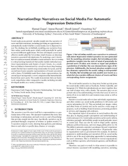 NarrationDep: Narratives on Social Media For Automatic Depression
  Detection