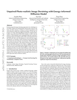 Unpaired Photo-realistic Image Deraining with Energy-informed Diffusion
  Model