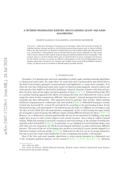 A Hybrid Federated Kernel Regularized Least Squares Algorithm