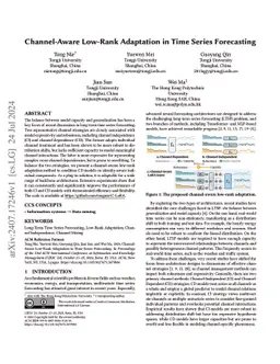 Channel-Aware Low-Rank Adaptation in Time Series Forecasting