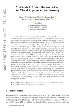 Multi-label Cluster Discrimination for Visual Representation Learning