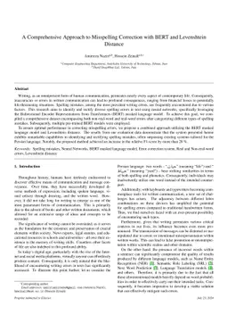 A Comprehensive Approach to Misspelling Correction with BERT and
  Levenshtein Distance