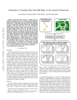 Generation of Training Data from HD Maps in the Lanelet2 Framework