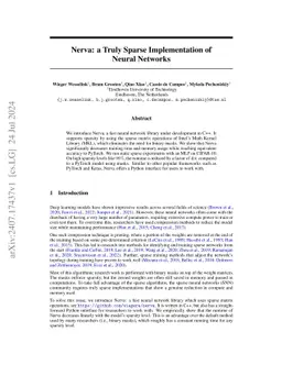 Nerva: a Truly Sparse Implementation of Neural Networks